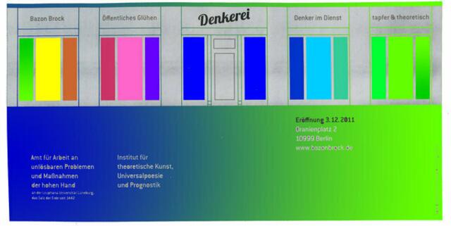 DENKEREI & Öffentliches Glühen - tapfer & theoretisch, für DENKER im Dienst ...; malerei/performance-ars-evolutoria/sfumatage wernerhahn.