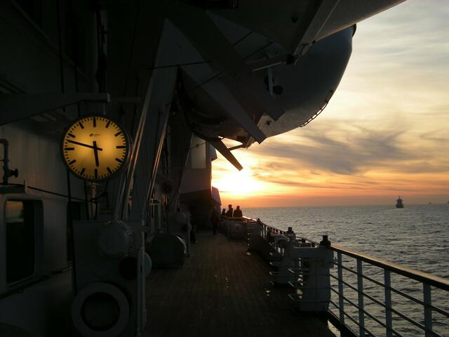 Sonnenuntergang im Mittelmeer.