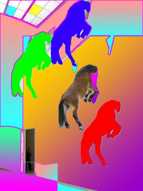 Sfumatage werner hahn mit CATTELAN-Pferd(en).
