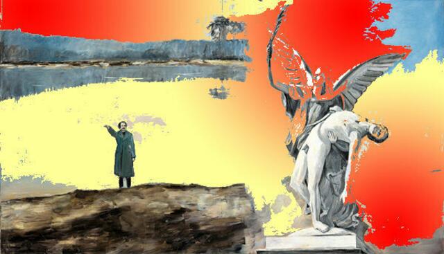 ANSELM KIEFER: HITLERgruß/Monument/Terroristenfeuen - TEUFLISCHes - mehr im Artikel. performance-malerei werner hahn zum 24.12.11.