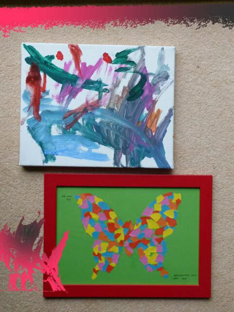 Mit RIZZIs Kunst weiterhin Kinder (wie schon 2jährige) zur KUNST anleiten. ABSRAKT oder FIGÜRLICH ... Installation zu JRs Tod werner hahn.