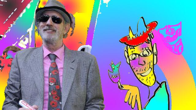 Jimmy RIZZI: James RIZZI wird weiter KINDERherzen FROH machen - auch wenn der BIRD gestorben ist ... Malerei werner hahn (sfumatage/transportage)