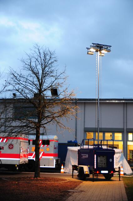 Ausleuchtung des Geländes durch das THW | Foto: Christopher Jonck Johanniter