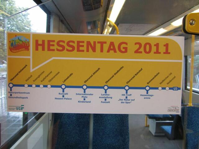 Hessentagsinformationen in der U-Bahn (20.06.2011)