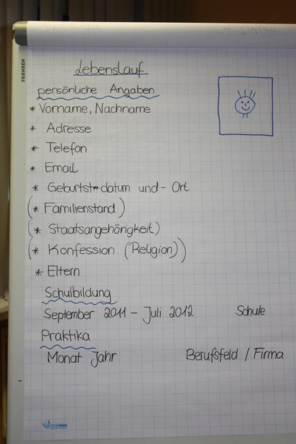 So soll der Lebenslauf aufgebaut sein