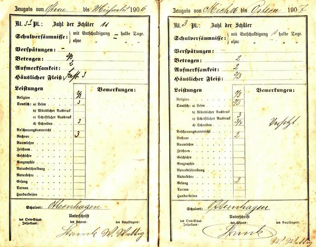 von Ostern bis Michaelis 1906
