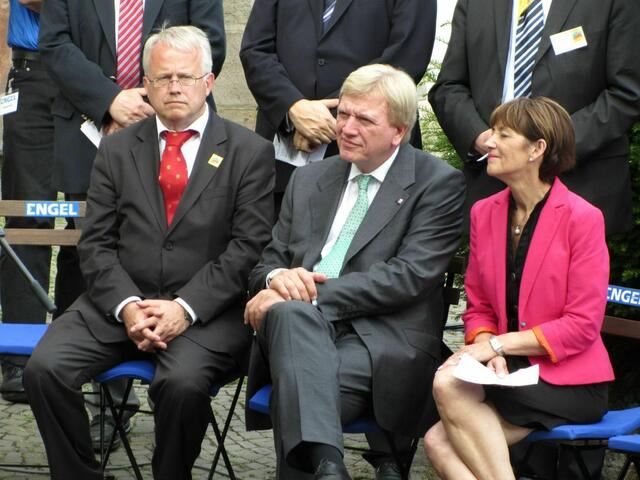 Bürgermeister Hans-Georg Brum und die Bouffiers
