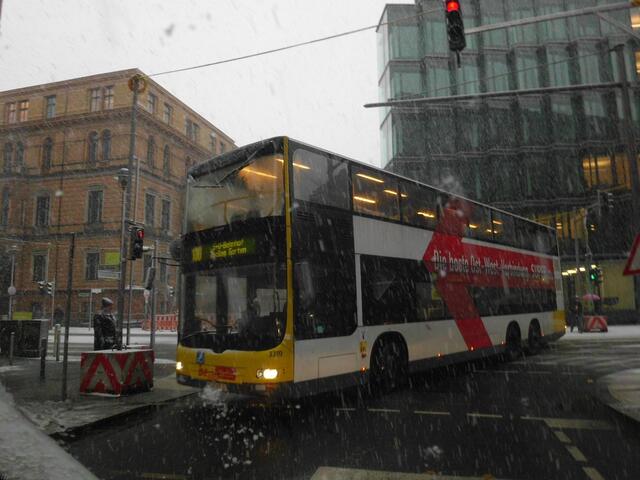 Die Doppeldecker fahren bei jedem Wetter