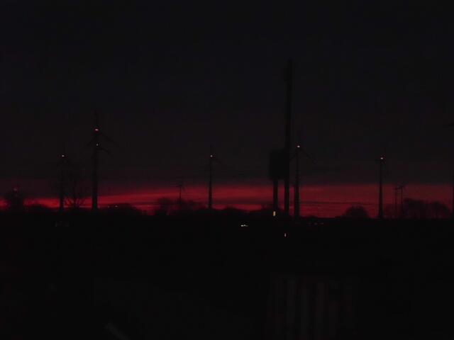 Morgenröte im Osten vor Sonnenaufgang