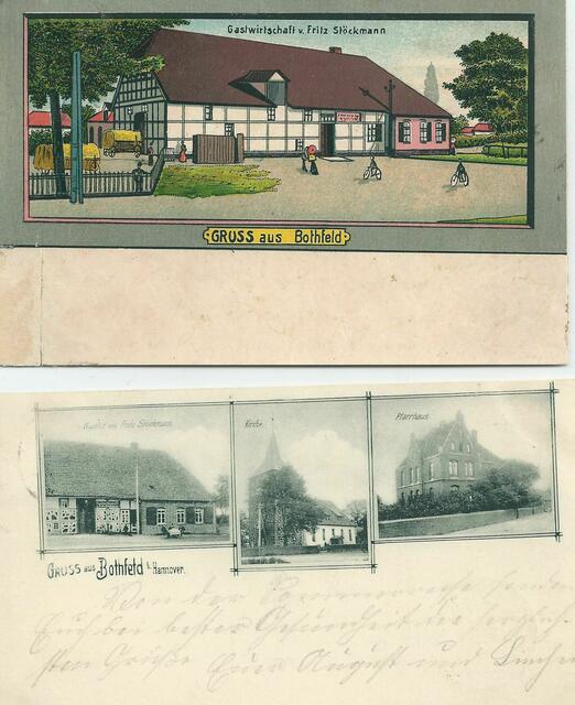 Gastwirtschaft Stöckmann in Bothfeld mit und ohne Raseneisenstein-Ausfachung