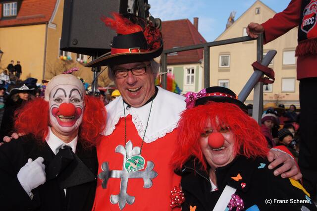 Friedberger Faschingsdienstag 2012 - Friedbergs Bürgermeister Dr. Peter Bergmair im Faschingstrubel
