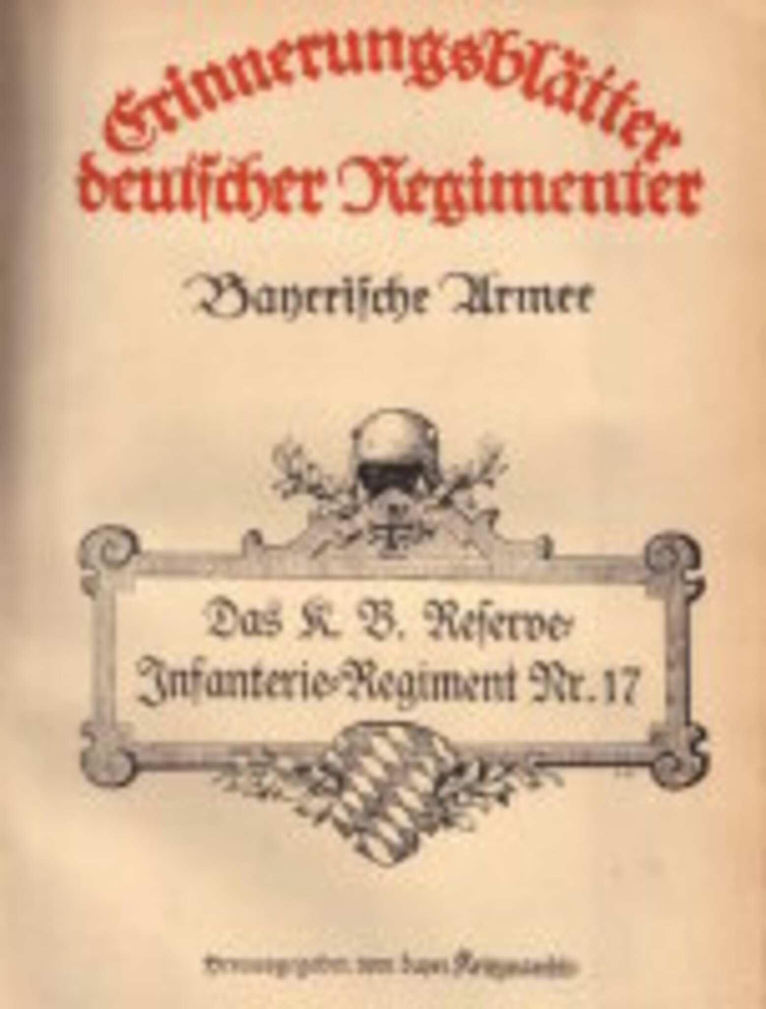 königlich bayerisches 17. Reserve-Infanterie-Regiment - Bobingen