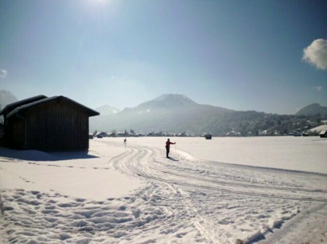 Loipe am nördlichen Ortseingang von Oberstdorf