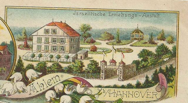 Ehemalige Schule und Original-Eingang, noch vor dem Bau der Direktorenvilla, 1898