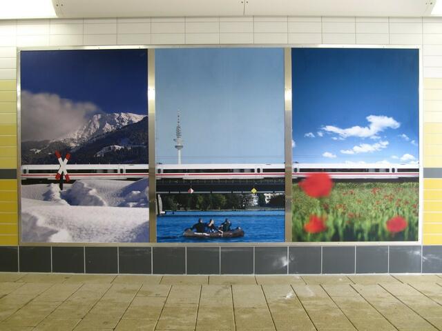 Frisch geklebte Plakate in der Stadtallendorfer Bahnhofsunterführung (19.05.2010)
