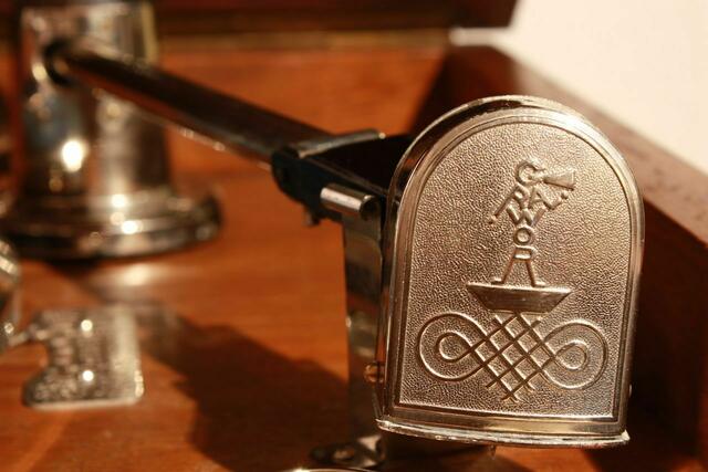 Detail eines Plattenspielers