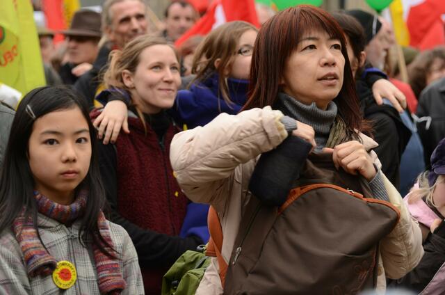 anti-atom-demo zum jahrestag von Fukushima, Hannover, 11.märz 2012    19  japan rednerin