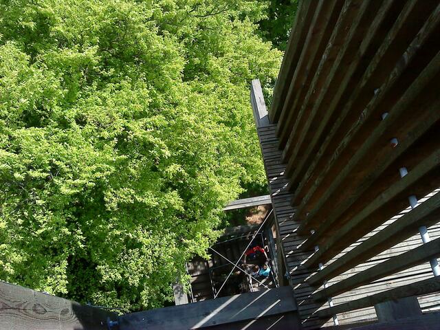 ...Blick von einer höheren Etage bei einer kleinen Aufstiegspause..