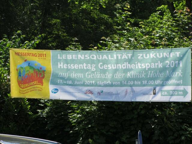 Werbung für den Gesundheitspark der Klinik Hohe Mark (21.5.2011)