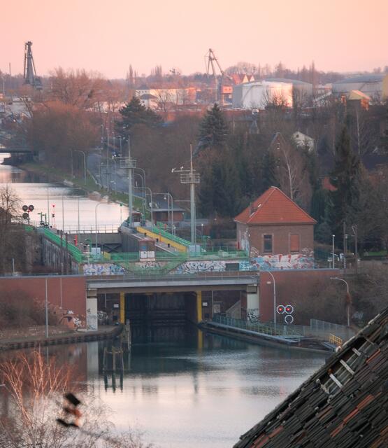 Die Schleuse am Stichkanal in Limmer.