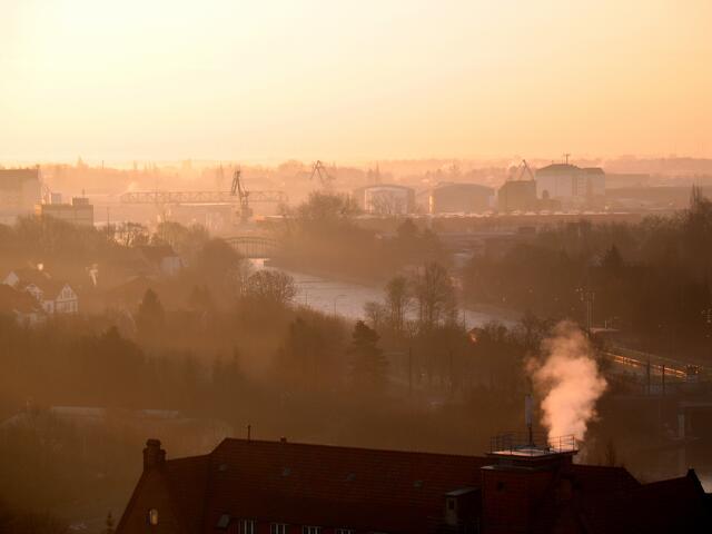 Blick zum Lindener Hafen.