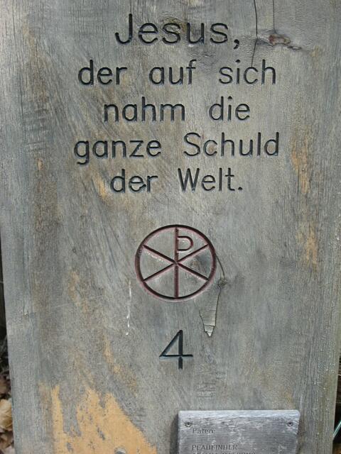 Jesus, der auf sich nahm die ganze Schuld der Welt.