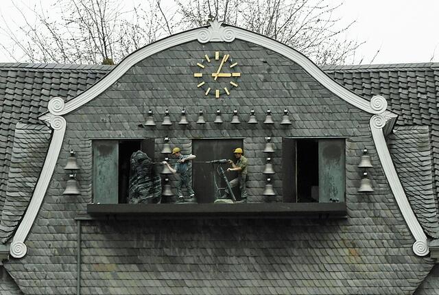 Letzte Szene des Figurenumlaufs