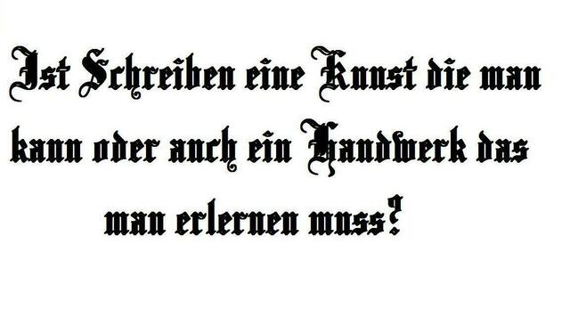 Ist Schreiben eine Kunst?