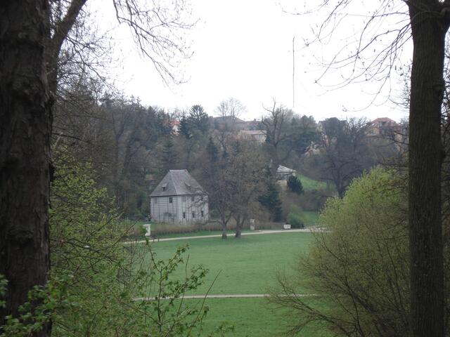 Blick zurück aufs Goethesche Gartenhaus