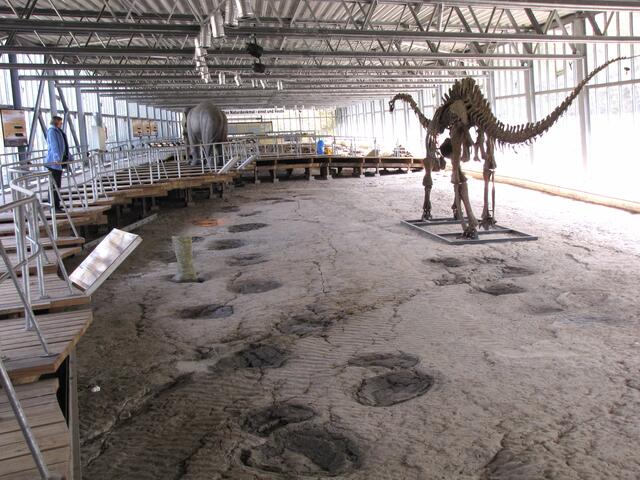 In einer Glashalle sind die Spuren vor der Erosion geschützt.