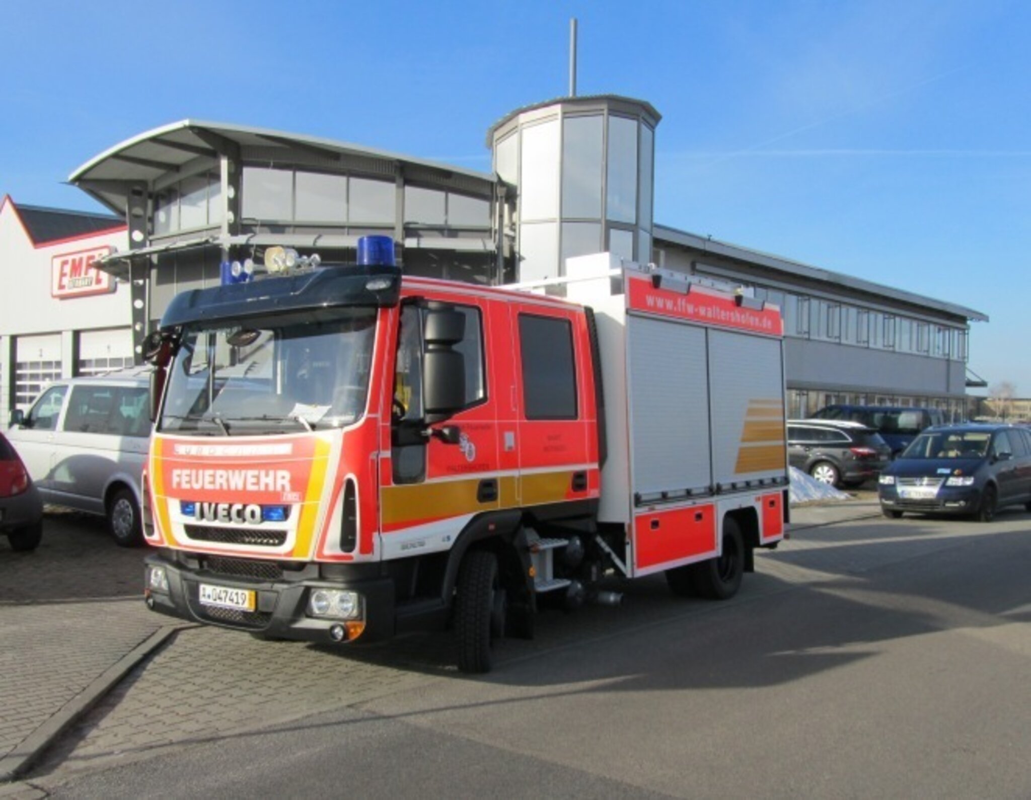 Das neue Staffelfahrzeug 10/6 der Freiwilligen Feuerwehr Waltershofen