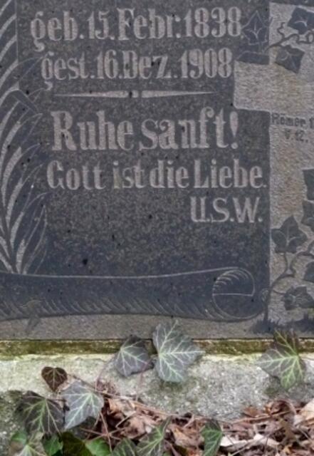 Ruhe sanft! Gott ist die Liebe usw.