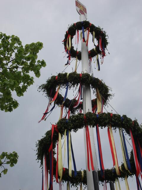 Schon steht der Maibaum