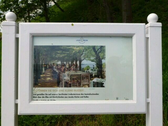 Die berühmte "Linden-Terasse" gemalt vom Max Liebermann -  an der Treppe zum Gasthaus Louis C. Jacob.