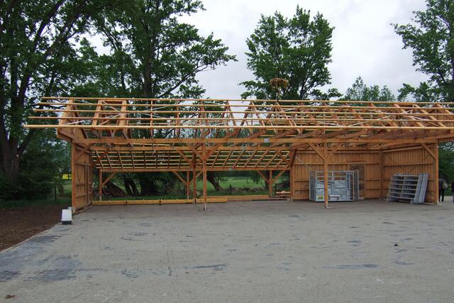 Winterstall im Rohbau