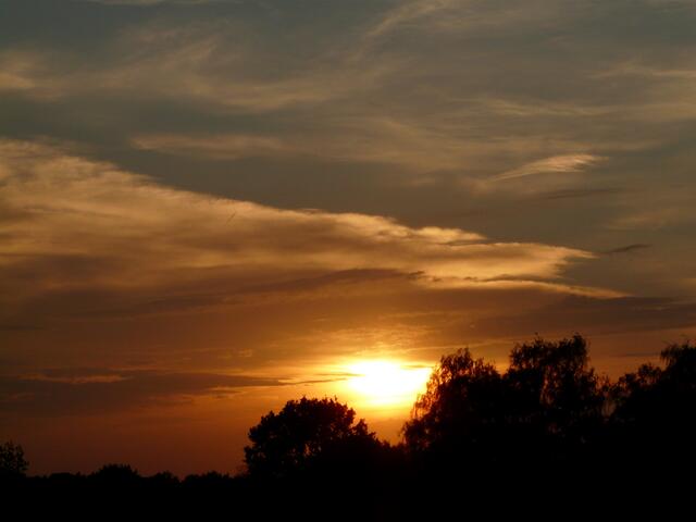 Ein strahlender Sonnenuntergang...