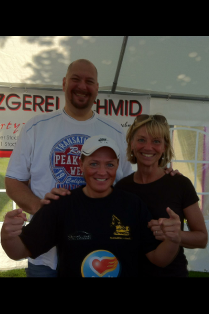 XXL-Jumbo Schreiner, Sportprofi Tina Schüßler und Stadträtin der CSU Stadtbergen Caroline Trautner