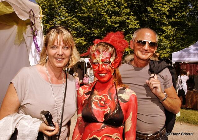 Elfenfestival 2012 auf Schloss Blumenthal - Familie Berger aus Augsburg und Elfe Silvia Bender
