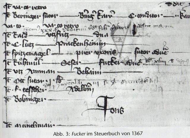 Augsburger Steuerbucheintrag von 1367