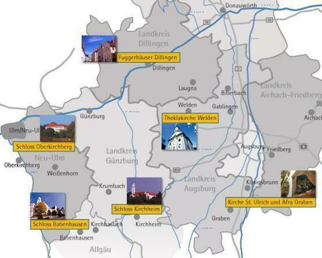 Fuggersche sehenswürdigkeiten in der Augsburger Umgebung