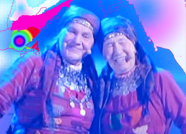 "Pop-Omas" der Gruppe Buranowski Babuschki mit ihrem Pop-Folklore-Song "Party For Everybody" - Platz 2 bei ESC 2012 - hahn-illuminage. 27.5.12
