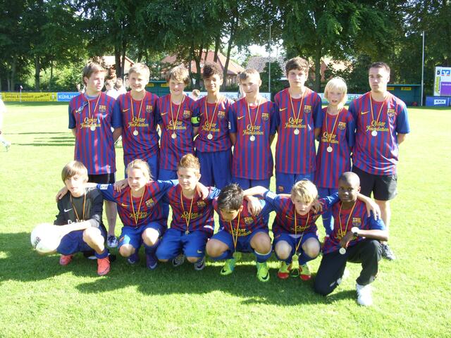 Der Vizechampion Niedersachsen Döhren in den Trikots vom FC Barcelona.
