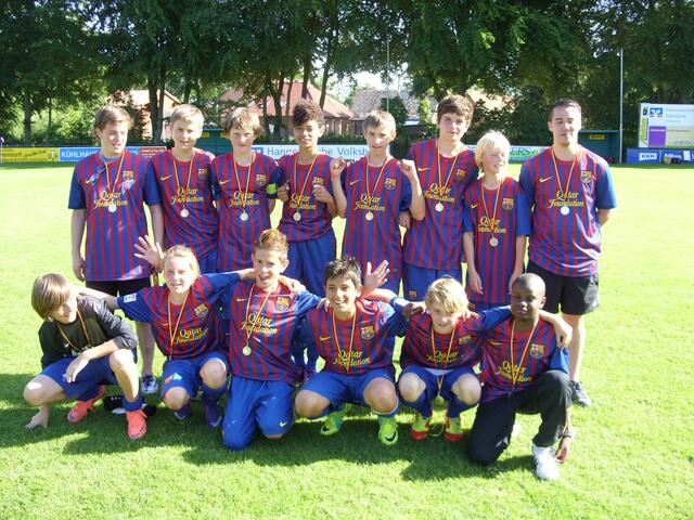 Der Vizechampion Niedersachsen Döhren in den Trikots vom FC Barcelona.
