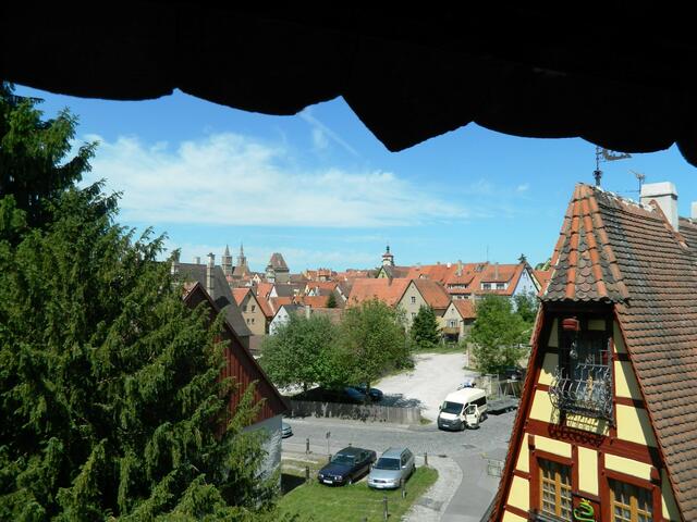 Blick mit Dachkante