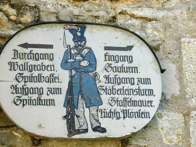 Hinweis beim Spitalturm