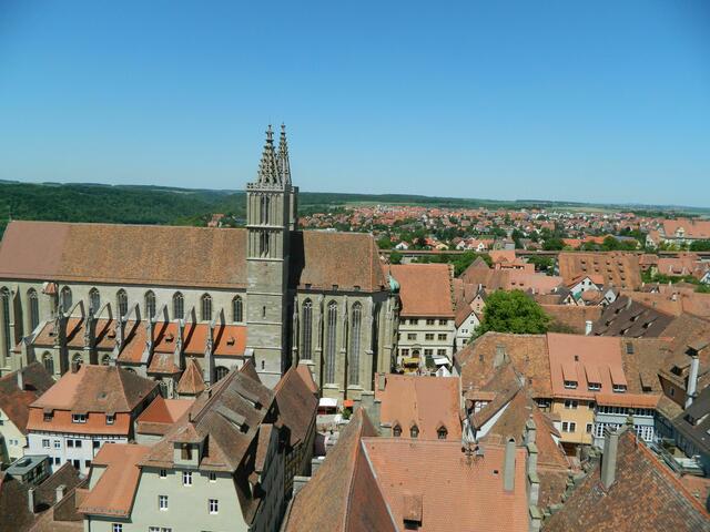 Blick vom Turm auf St.-Jakob-Kirche