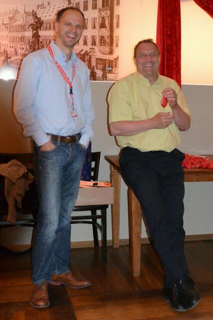 Boris und Clemens haben offensichtlich Spaß...