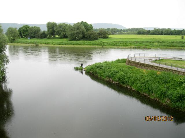 Die Werre fließt in die Weser