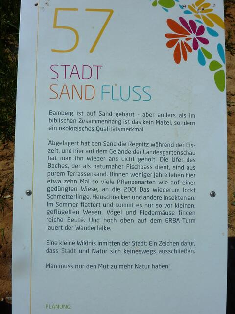 Eine von zahlreichen Informationstafeln