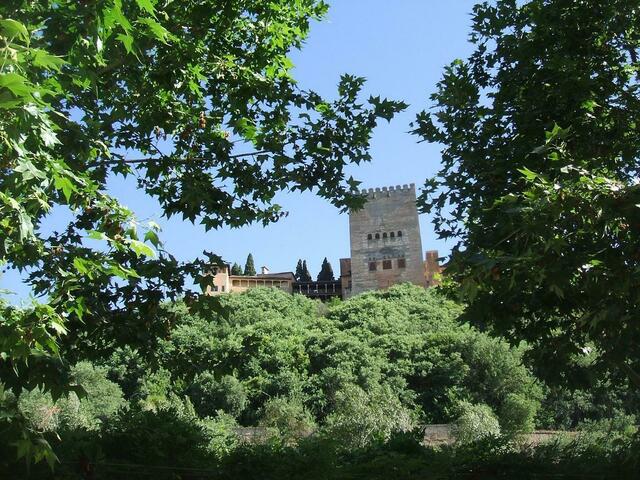 BLICK HINAUF ZUR ALHAMBRA